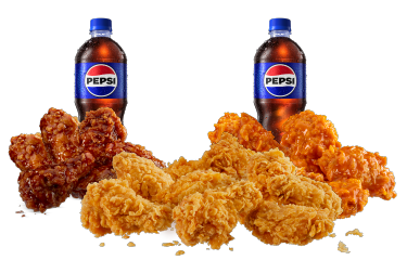 24 ALITAS + 2 BEBIDAS 600ML