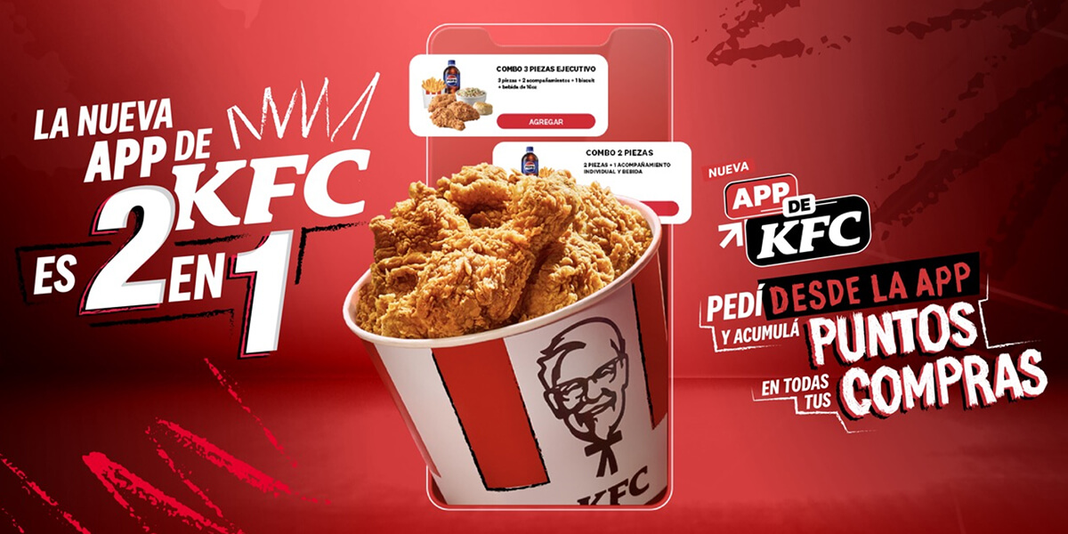 ¡Estrená la nueva app de KFC y empezá a ganar puntos desde ya!
