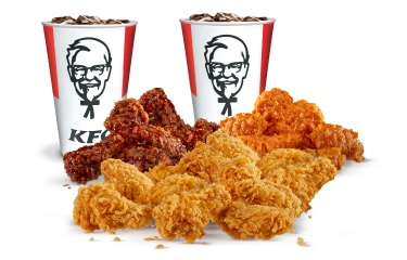 24 ALITAS + 2 BEBIDAS 16 OZ